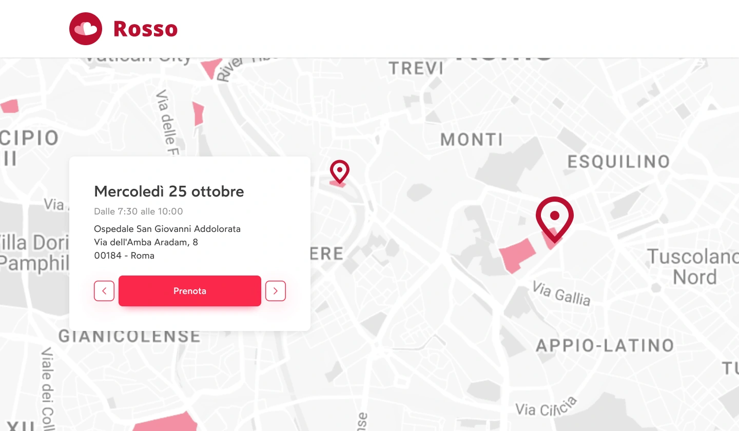 Terzo step del flusso di prenotazione con dati o conferma.